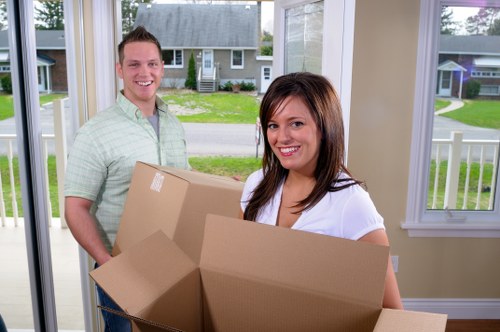 House movers loading a family home in Hendon