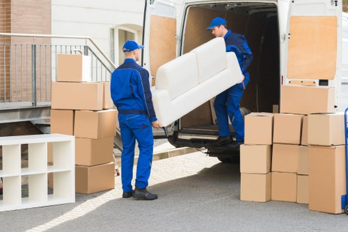 Removal team handling flat moving access in Hendon