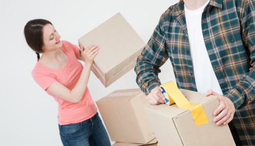 Removal van loading household items for a Hendon relocation