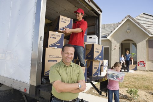 Packing and loading a moving truck for a move in Hendon